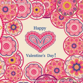 情人节创意爱心卡片矢量素材