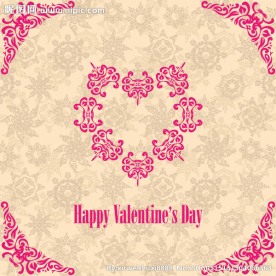 情人节创意爱心卡片矢量素材