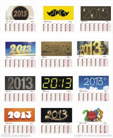 2013年日历