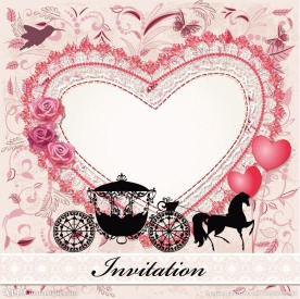 欧式婚礼马车 爱心花纹小鸟