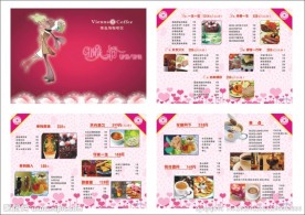 西餐厅情人节餐牌