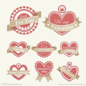 怀旧情人节标签