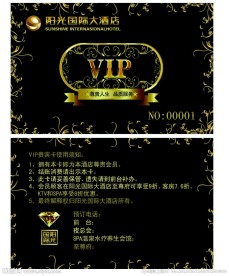 酒店PVC贵宾卡