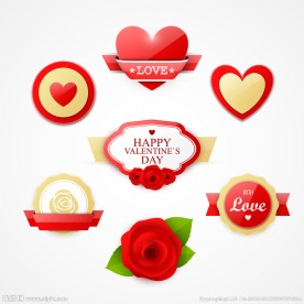 精美情人节元素