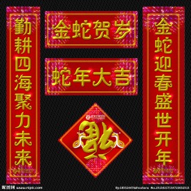 对联 春联 蛇年春联 新年对联