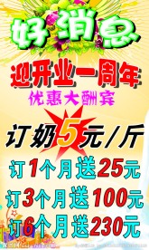 开业周年庆活动海报