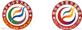 旭日电子标志 红底