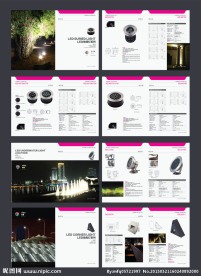 LED照明画册矢量图