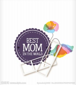 母亲节贺卡 鲜花背景