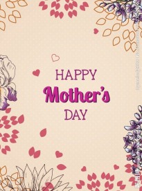 母亲节贺卡 鲜花背景