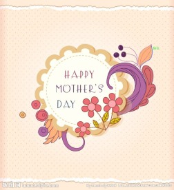 母亲节贺卡 鲜花背景