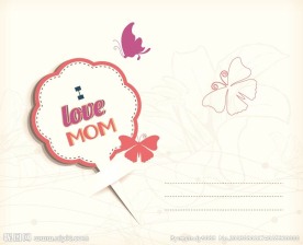 母亲节贺卡 鲜花背景