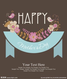 母亲节贺卡 海报