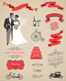 婚礼矢量素材