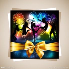 新年烟花卡片
