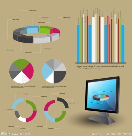 财务数据分析统计图标