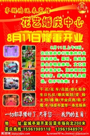 艺花婚庆开业