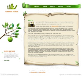 绿色环保网页设计素材下载