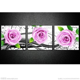 时尚浪漫粉玫瑰无框画