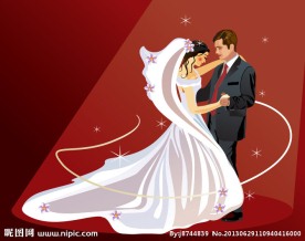 结婚婚礼主题插画矢量