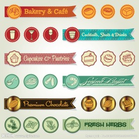 面包 咖啡豆标签