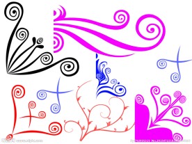 边角花纹装饰笔刷