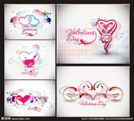 梦幻情人节花纹素材