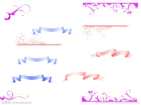 边角花纹装饰小笔刷