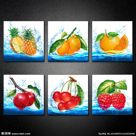 餐厅水果无框画背景