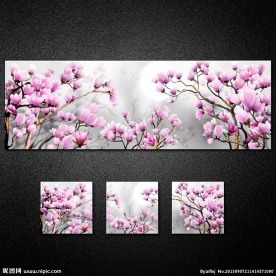 玉兰花时尚鲜花无框画