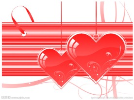 创意情人节双心形笔刷