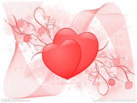 创意情人节双心形笔刷