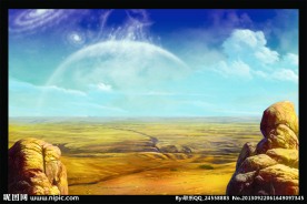 PS手绘科幻场景