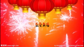 节日灯笼烟花视频素材