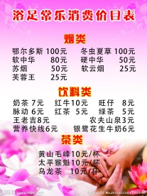 按摩价目表