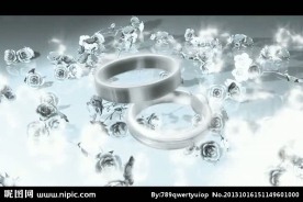 婚礼戒指背景视频素材