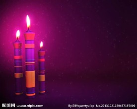 紫色背景蜡烛视频素材