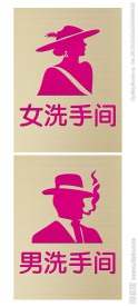 洗手间标志