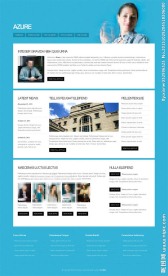 蓝色商务网站模板