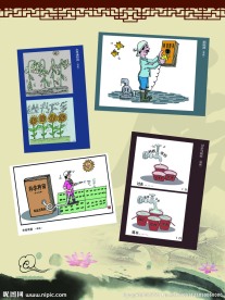 校园展板 学校漫画