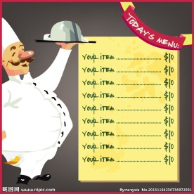 餐厅菜单模板矢量素材