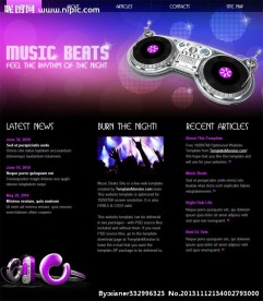 炫彩灯光音乐网站模板