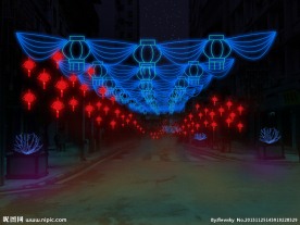 彩灯 光雕 灯笼