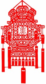 矢量剪纸灯笼彩灯素材