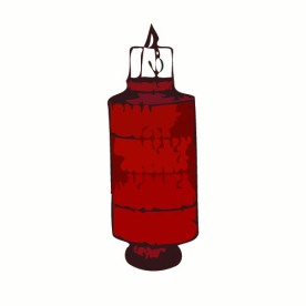 矢量油画风灯笼