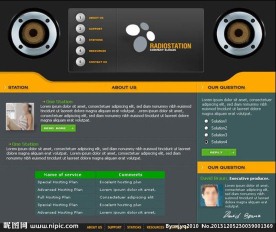 轻音乐网站模板