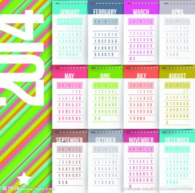 2014年日历模板