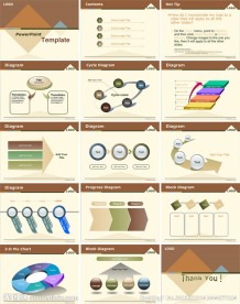 菱形商务PPT模版