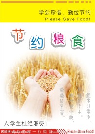 节约粮食海报