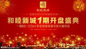 房地产盛大开盘背景